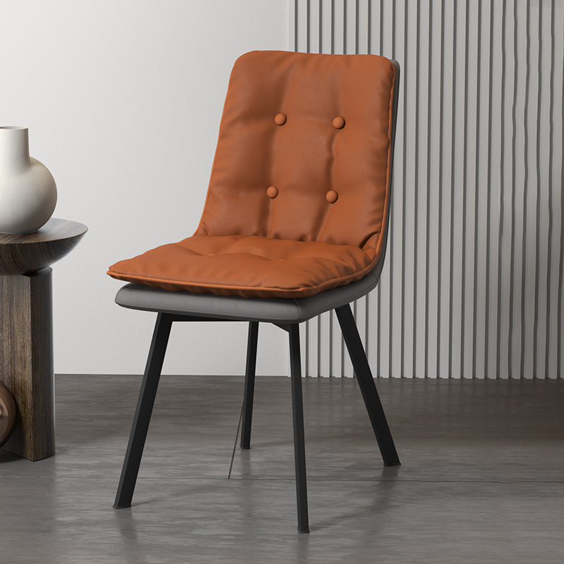 Cuir de Faux de style industriel dinant la chaise sans bras solide arrière de chaises