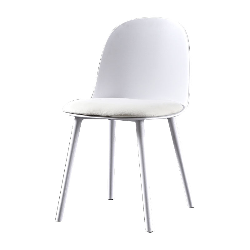 Hedendaagse stoel Dining Armloze zijstoelen met plastic benen voor keuken