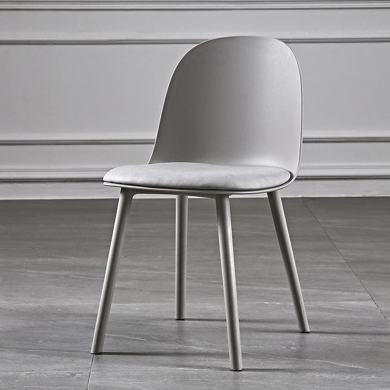 Hedendaagse stoel Dining Armloze zijstoelen met plastic benen voor keuken