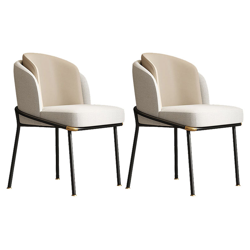 Chaise d'appoint Parsons pour chambre à coucher moderne, chaise de salle à manger rembourrée au fini mat