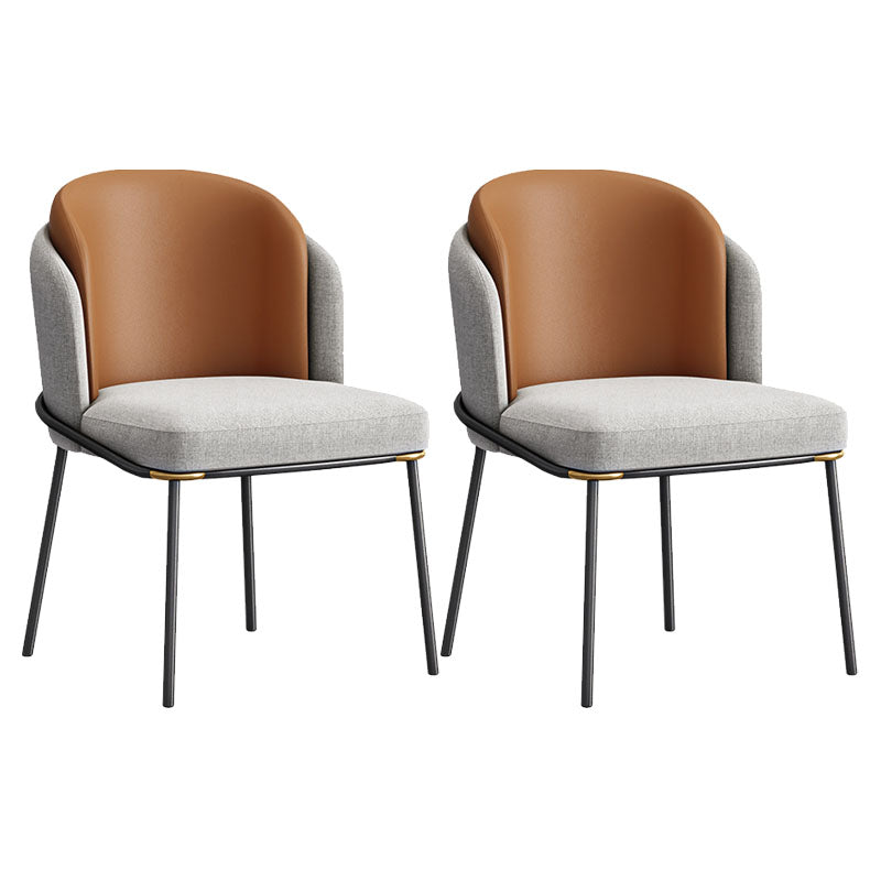Silla de comedor tapizada con acabado mate de la silla lateral Parsons del dormitorio moderno