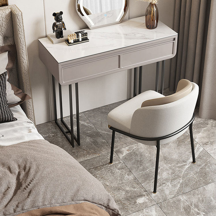 Silla de comedor tapizada con acabado mate de la silla lateral Parsons del dormitorio moderno
