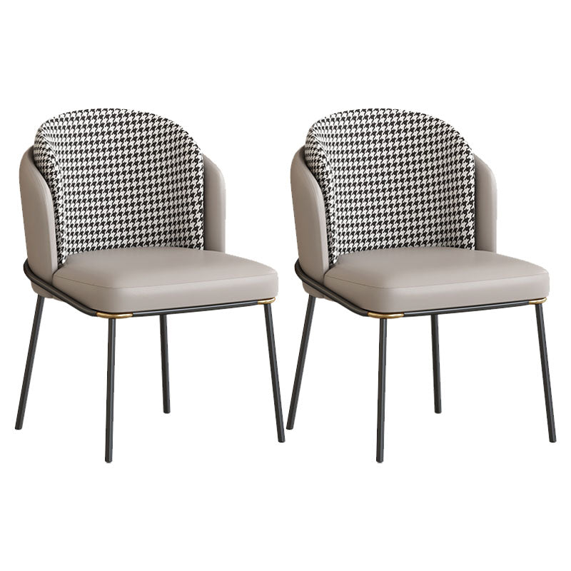 Chaise d'appoint Parsons pour chambre à coucher moderne, chaise de salle à manger rembourrée au fini mat