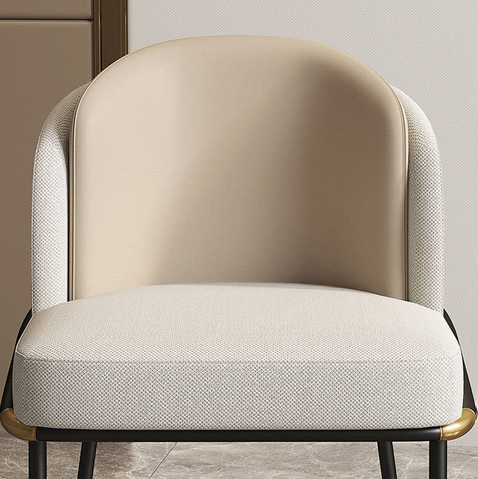 Silla de comedor tapizada con acabado mate de la silla lateral Parsons del dormitorio moderno
