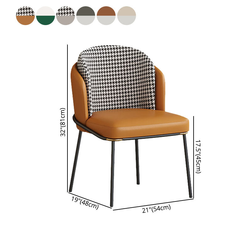 Silla de comedor tapizada con acabado mate de la silla lateral Parsons del dormitorio moderno