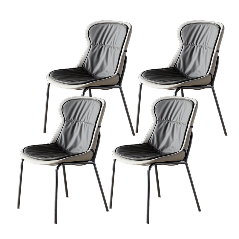 Sillas industriales de metal para interiores y exteriores Silla lateral con respaldo sólido