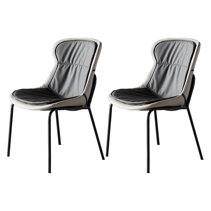 Sillas industriales de metal para interiores y exteriores Silla lateral con respaldo sólido