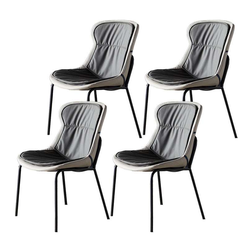 Sillas industriales de metal para interiores y exteriores Silla lateral con respaldo sólido