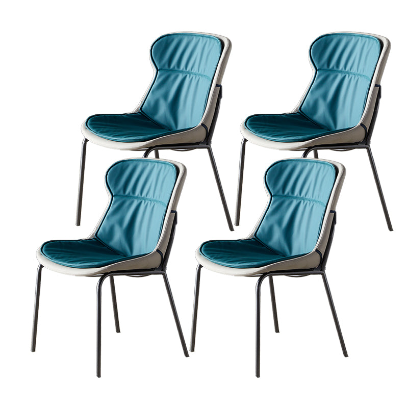 Sillas industriales de metal para interiores y exteriores Silla lateral con respaldo sólido