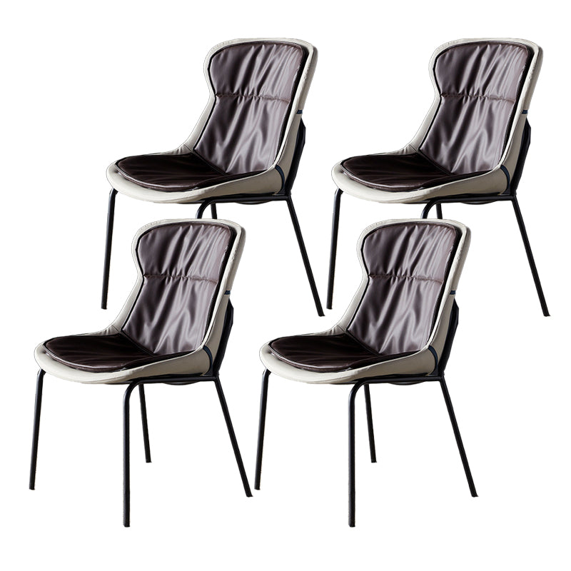 Sillas industriales de metal para interiores y exteriores Silla lateral con respaldo sólido