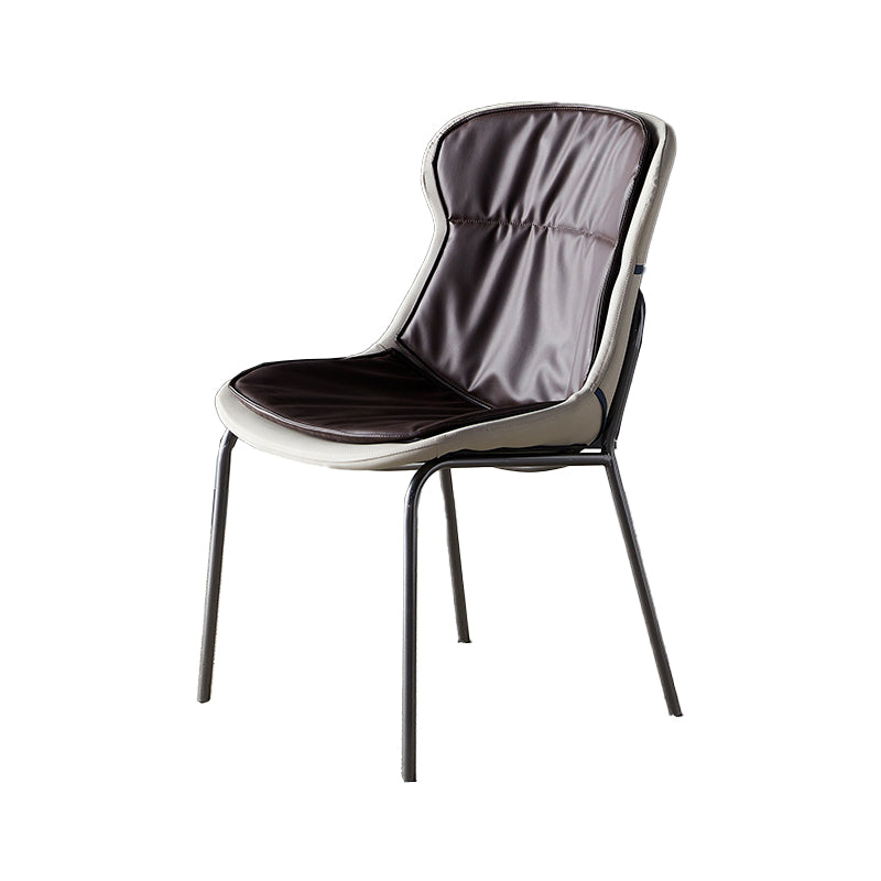 Sillas industriales de metal para interiores y exteriores Silla lateral con respaldo sólido
