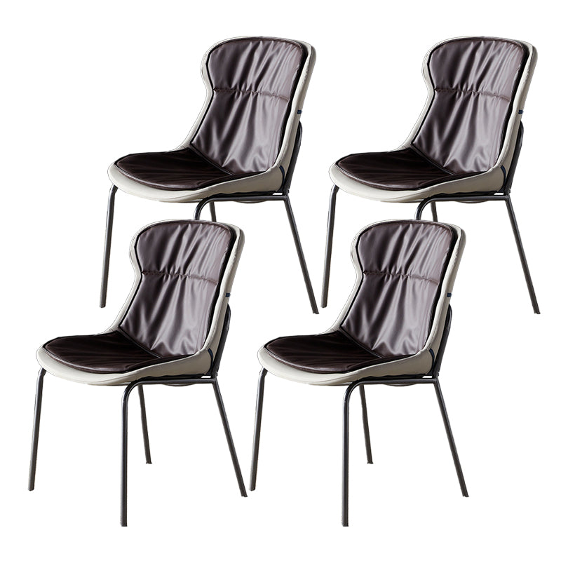 Sillas industriales de metal para interiores y exteriores Silla lateral con respaldo sólido