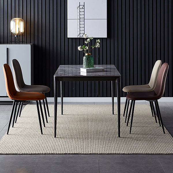 Silla de comedor tapizada con acabado mate y respaldo sólido para el hogar moderno