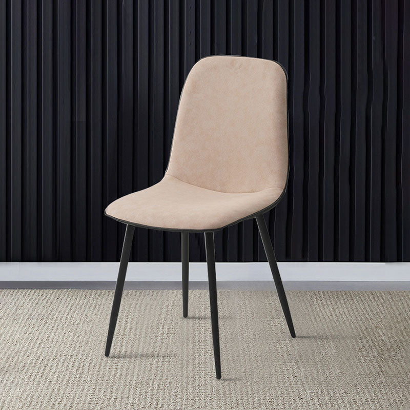 Silla de comedor tapizada con acabado mate y respaldo sólido para el hogar moderno
