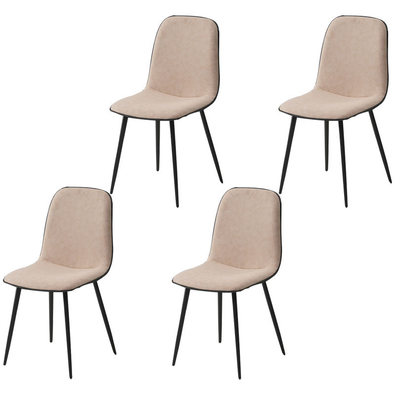 Silla de comedor tapizada con acabado mate y respaldo sólido para el hogar moderno