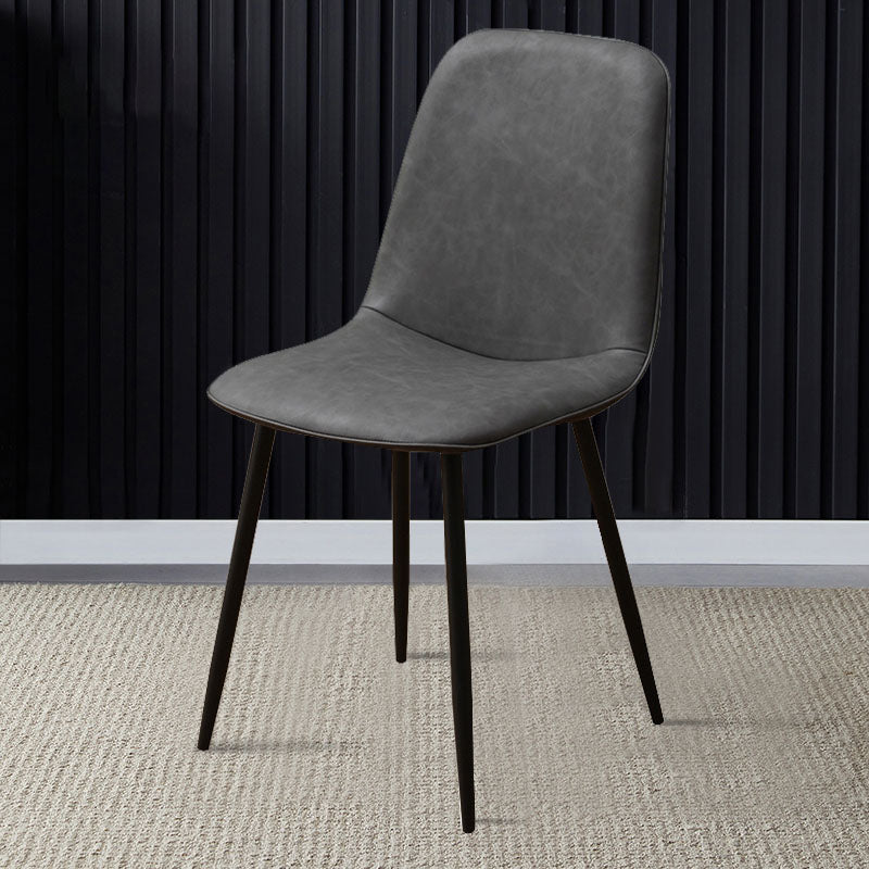 Silla de comedor tapizada con acabado mate y respaldo sólido para el hogar moderno