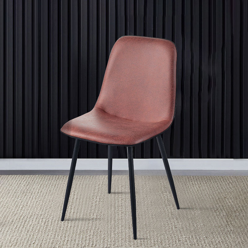 Silla de comedor tapizada con acabado mate y respaldo sólido para el hogar moderno
