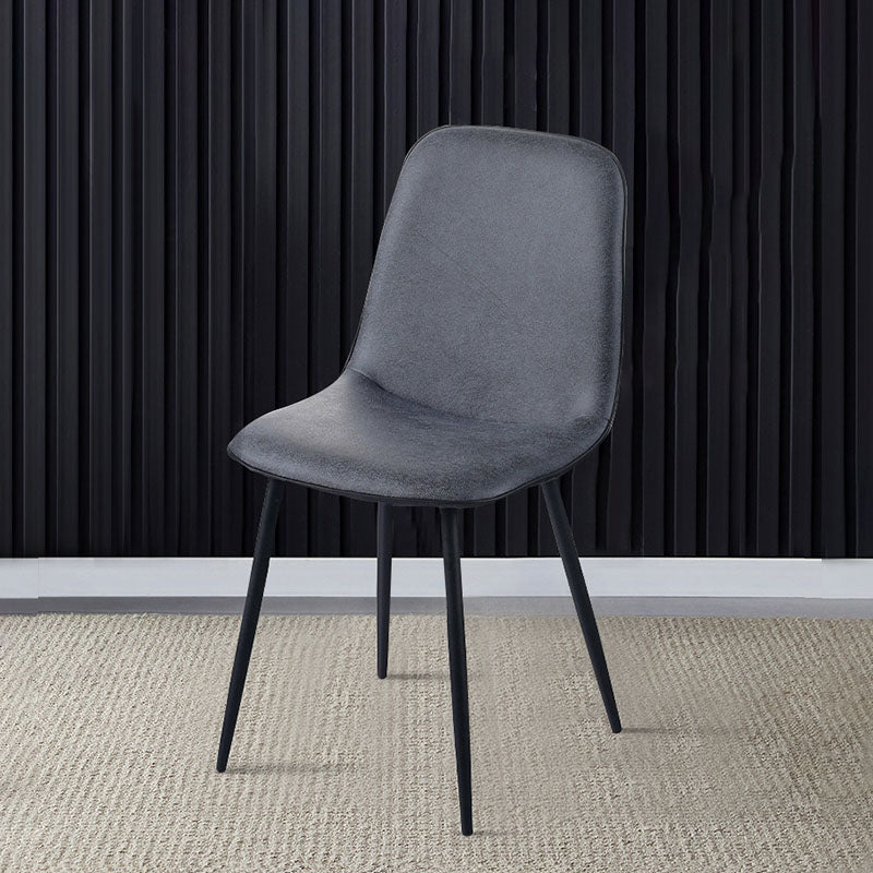 Silla de comedor tapizada con acabado mate y respaldo sólido para el hogar moderno