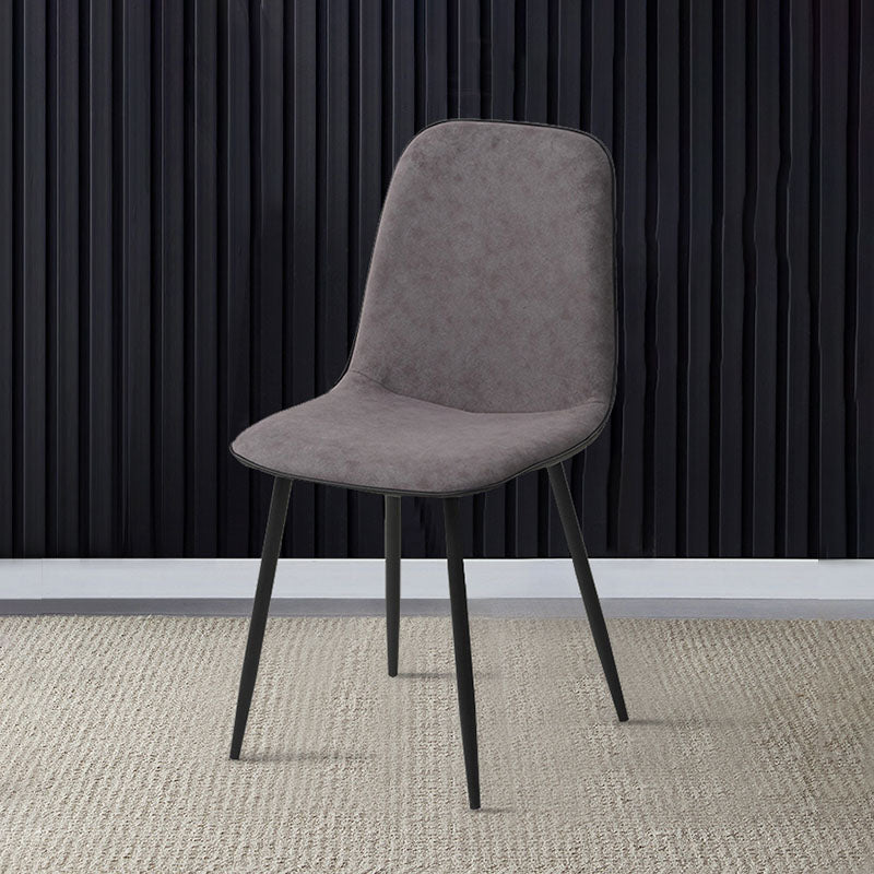 Silla de comedor tapizada con acabado mate y respaldo sólido para el hogar moderno