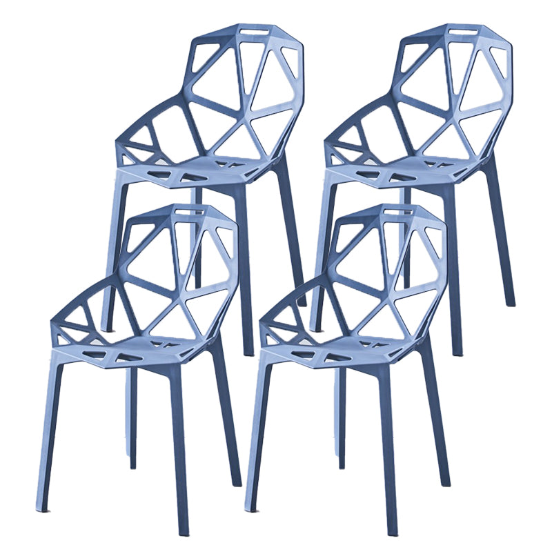 Salle d'étude moderne Chaise latéral de croix en plastique Matte Finish Plastic