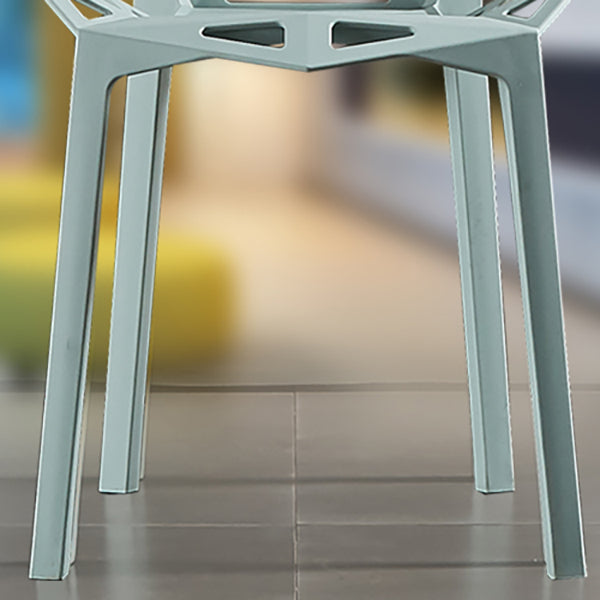 Salle d'étude moderne Chaise latéral de croix en plastique Matte Finish Plastic