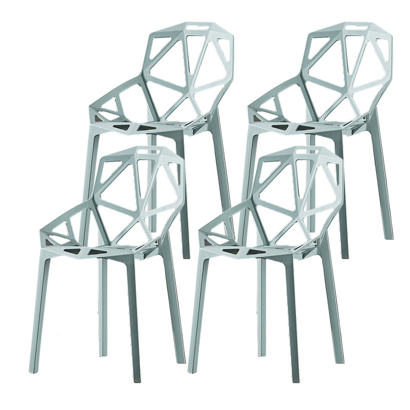 Salle d'étude moderne Chaise latéral de croix en plastique Matte Finish Plastic