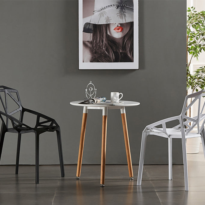 Salle d'étude moderne Chaise latéral de croix en plastique Matte Finish Plastic