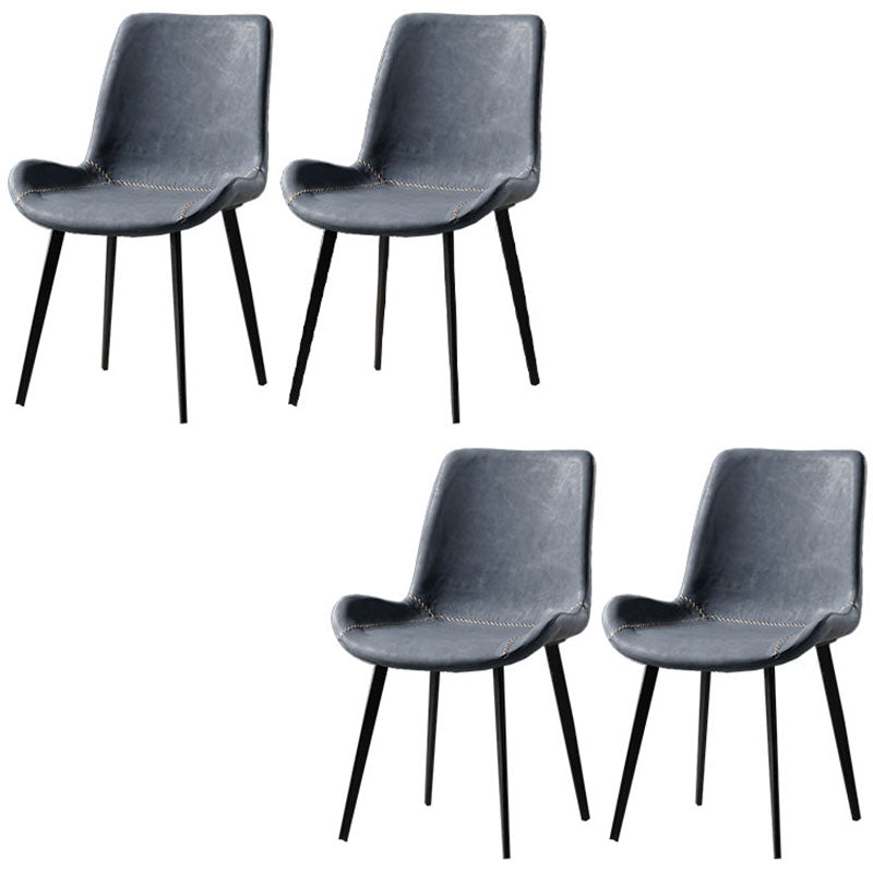 Chaises de style contemporain pour manger des chaises latérales sans bras avec des jambes en métal pour la cuisine