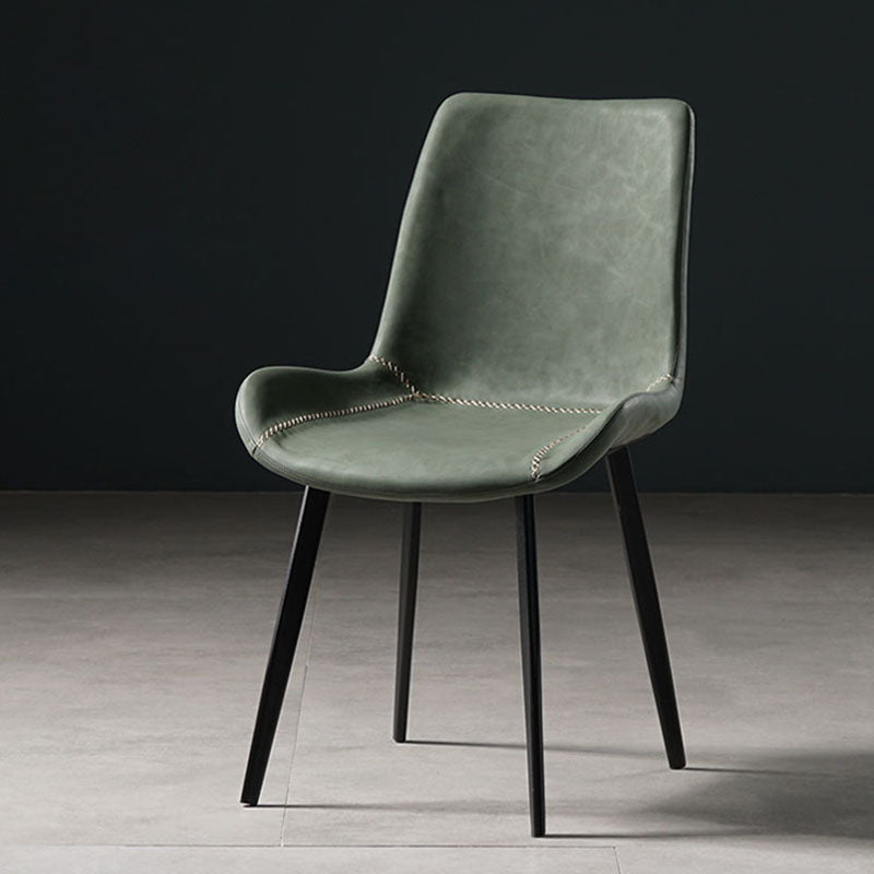Chaises de style contemporain pour manger des chaises latérales sans bras avec des jambes en métal pour la cuisine