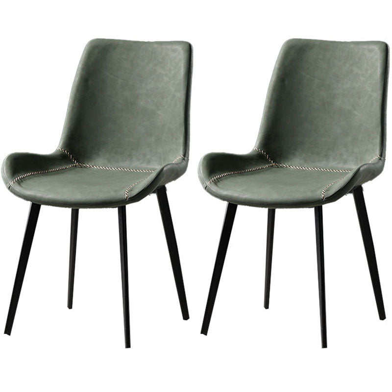 Chaises de style contemporain pour manger des chaises latérales sans bras avec des jambes en métal pour la cuisine
