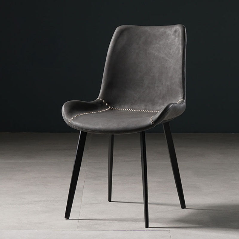 Chaises de style contemporain pour manger des chaises latérales sans bras avec des jambes en métal pour la cuisine