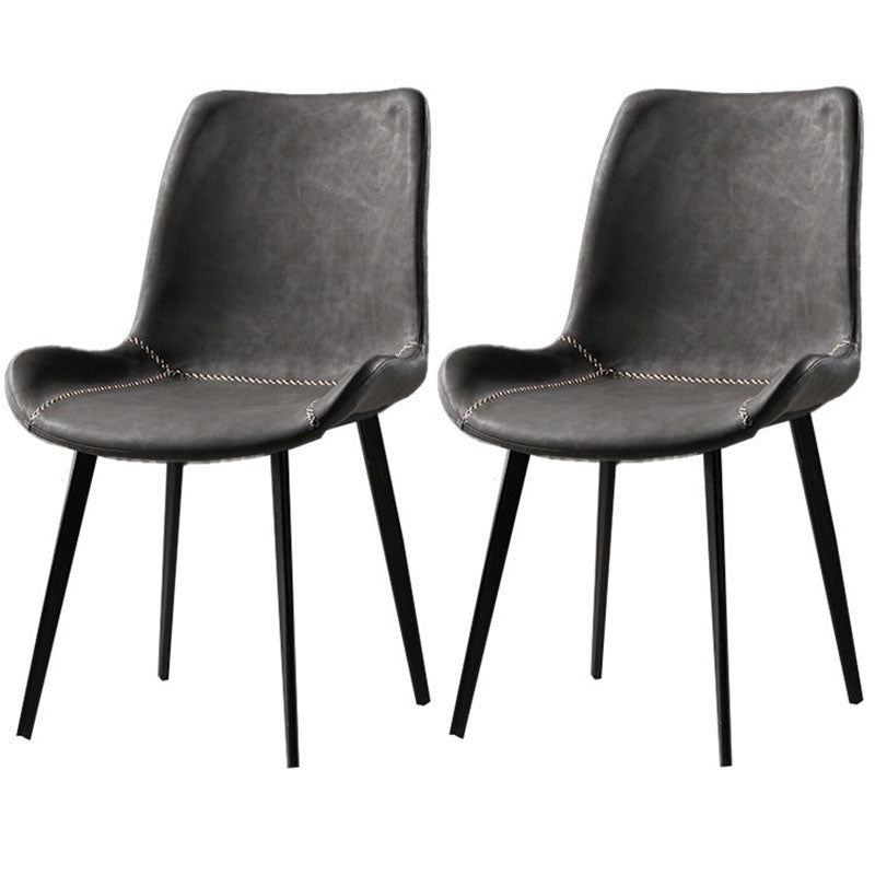 Chaises de style contemporain pour manger des chaises latérales sans bras avec des jambes en métal pour la cuisine