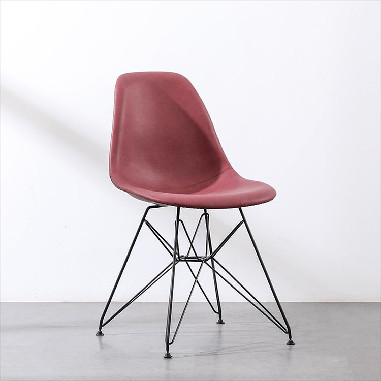 Contemporary Style Chairs Dining Armless Side Chair with Metal Legs for Kitchen