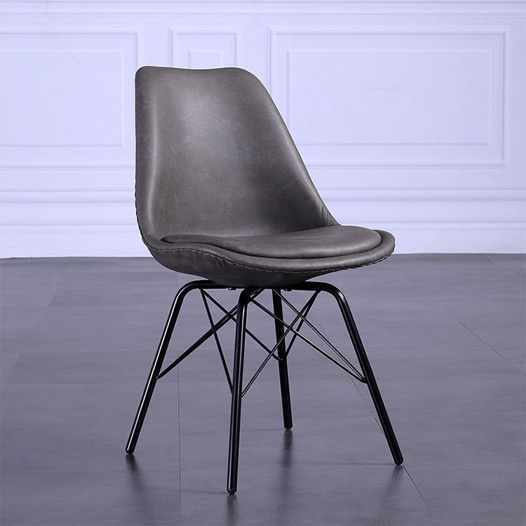 Contemporary Style Chairs Dining Armless Side Chair with Metal Legs for Kitchen