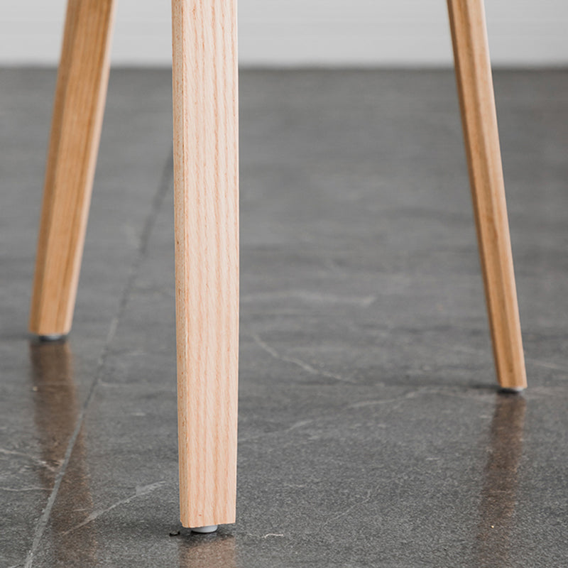 Sillas de comedor escandinavas de piel sintética, silla con respaldo sólido sin brazos