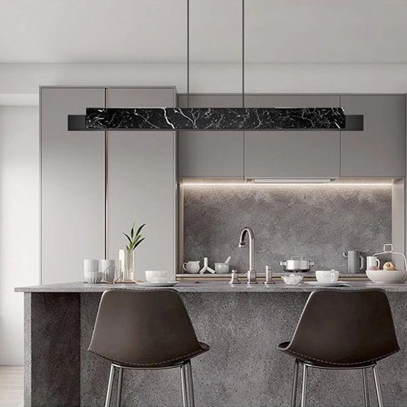 Estilo de iluminación de isla lineal de estilo moderno metal 1- luz colgante de la isla ligera