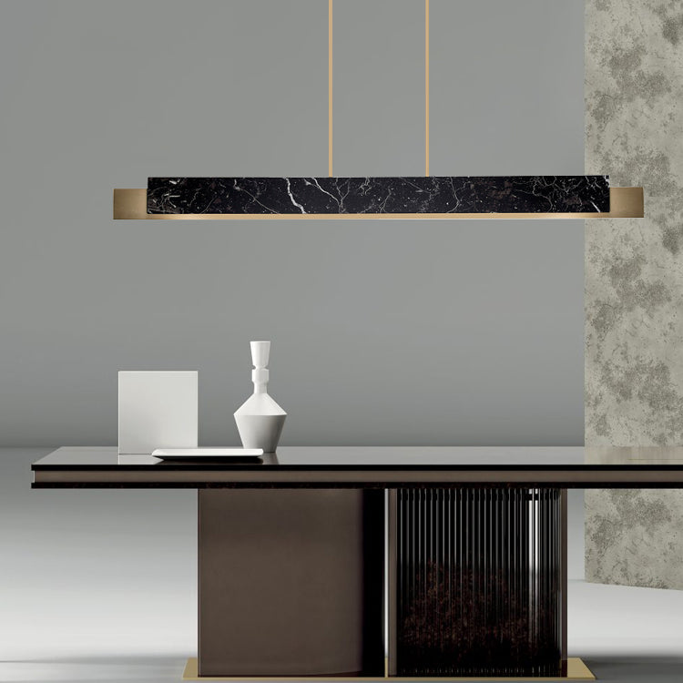 Estilo de iluminación de isla lineal de estilo moderno metal 1- luz colgante de la isla ligera