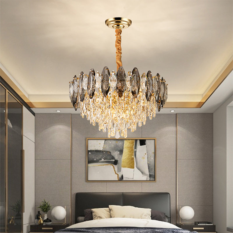 Modern Style Geometric Island Light Fixtures Crystal Island Lighting for Kitchen Island