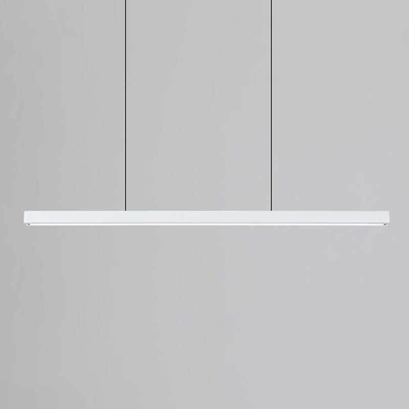 Modern Style Linear Pendant Light Metal 1 Light Island Light Fixture