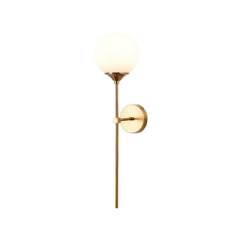 Glass Ball Wall Mounted Lamps Modern Style 1 Light Wall Lighting Fixtures