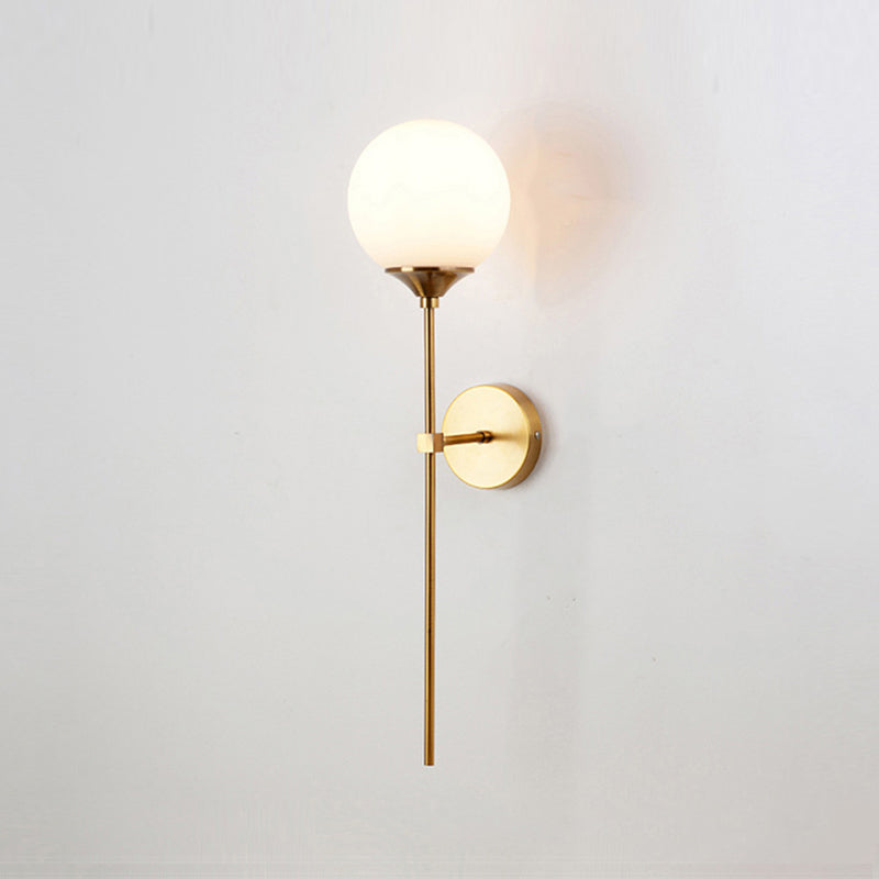 Glass Ball Wall Mounted Lamps Modern Style 1 Light Wall Lighting Fixtures