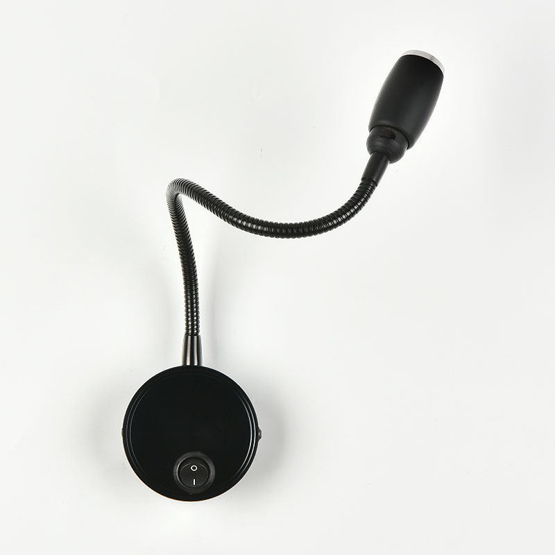 Modern Style Round Wall Lighting Fixtures Metal 1 Light Wall Mounted Reading Lights