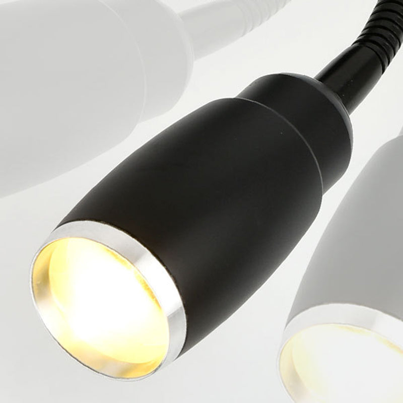 Modern Style Round Wall Lighting Fixtures Metal 1 Light Wall Mounted Reading Lights