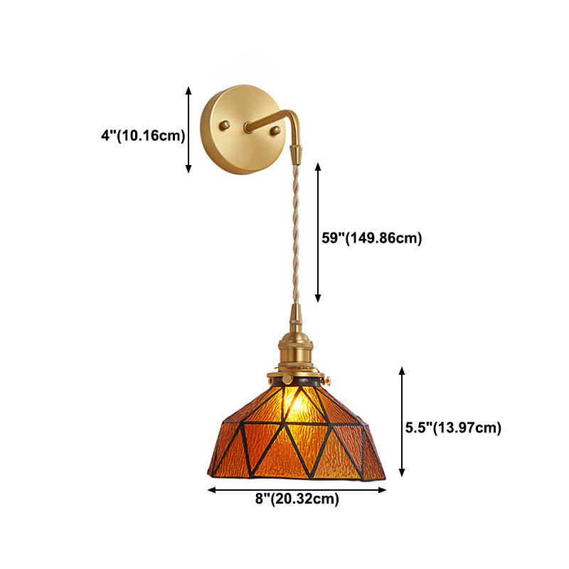 1 appliques murales géométriques légères Lampes murales en verre de style industriel