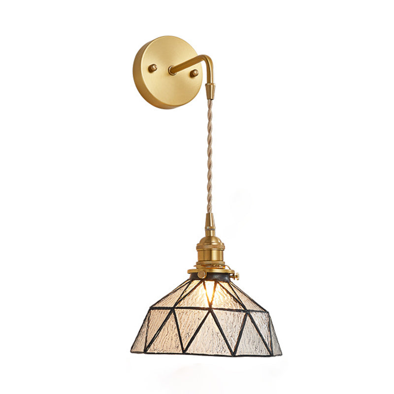 1 appliques murales géométriques légères Lampes murales en verre de style industriel