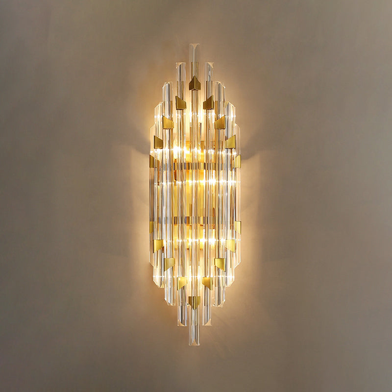 Multi Lights Cylinder Wall Sconces Modern Style Crystal Wall Mounted Lamps