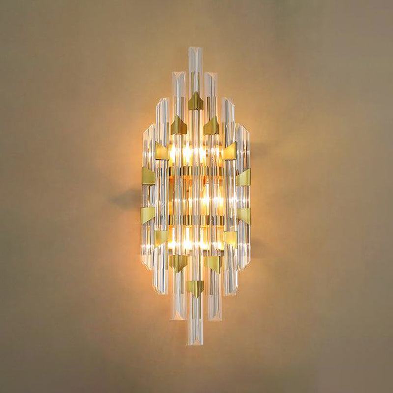 Multi Lights Cylinder Wall Sconces Modern Style Crystal Wall Mounted Lamps