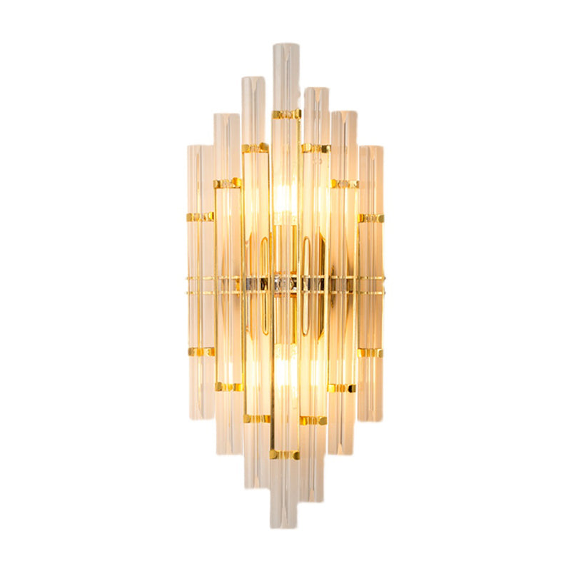 Multi Lights Cylinder Wall Sconces Modern Style Crystal Wall Mounted Lamps