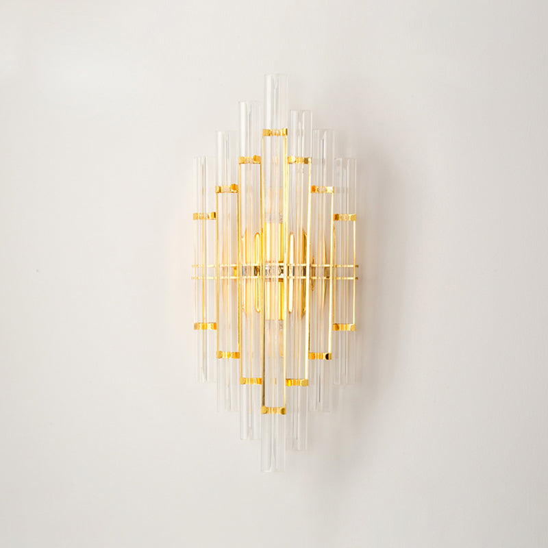 Multi Lights Cylinder Wall Sconces Modern Style Crystal Wall Mounted Lamps
