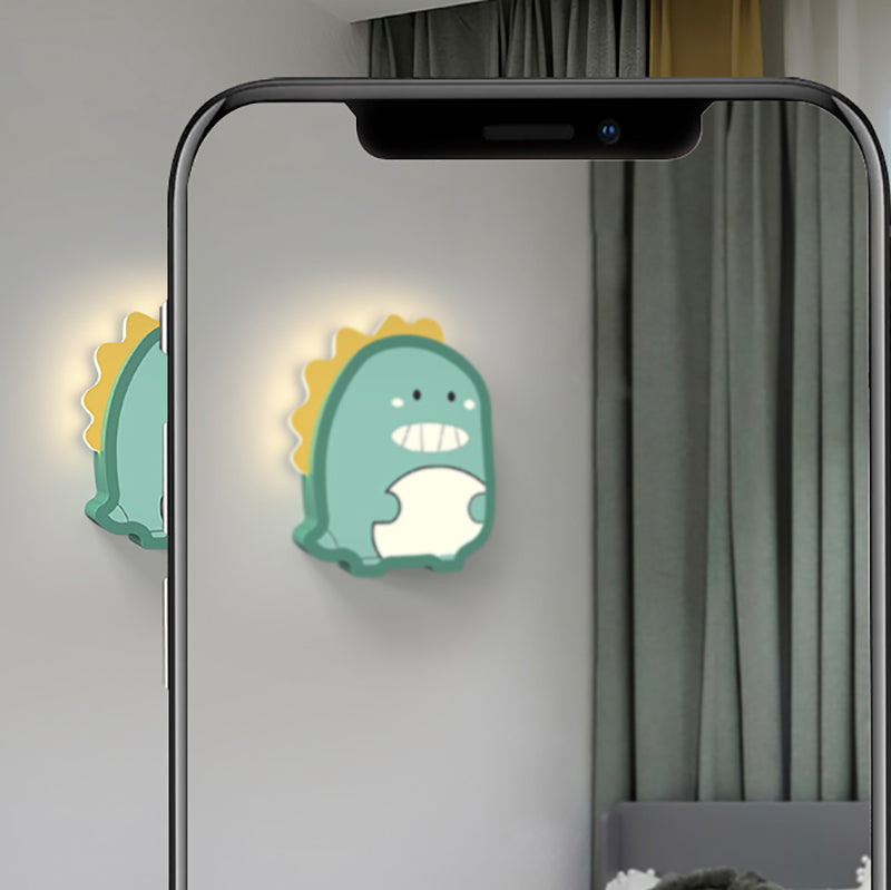 Stile per bambini a forma unica muro di metallo 1 luce da parete leggera luce